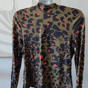 Leopard Print Long Sleeve Top